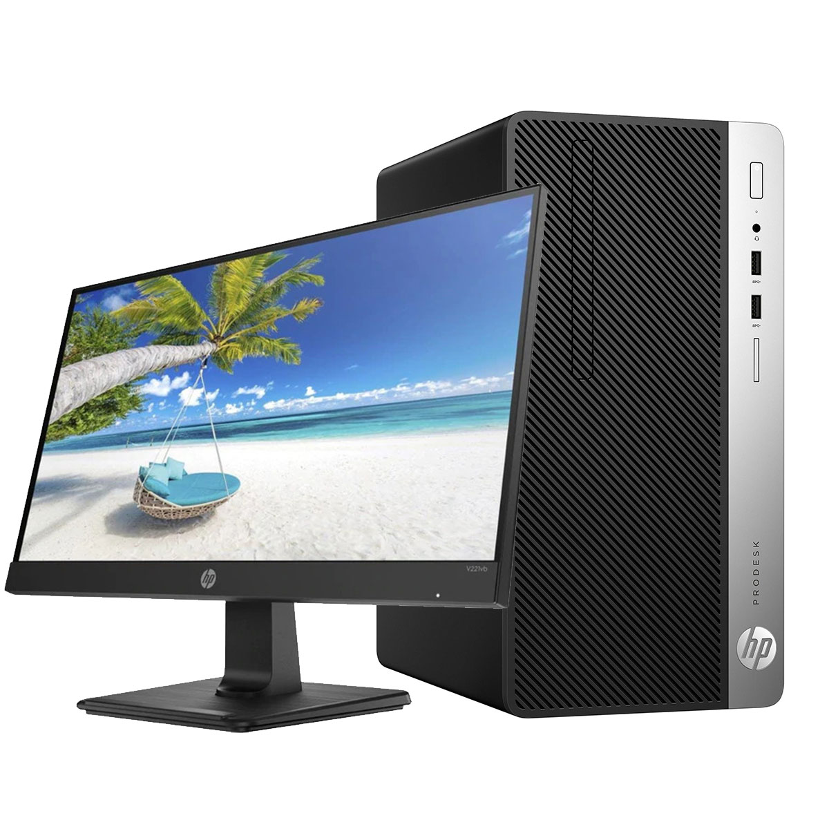 HP ProDesk 480 G4 MicroTower Intel Core i7 7th Gen 8GB RAM 1TB HDD + 2 GB NVIDIA GeForce GT730 + HP 18.5 inch FHD monitor