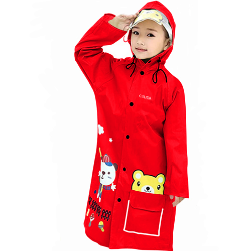 Young Girl Cartoon Raincoat 