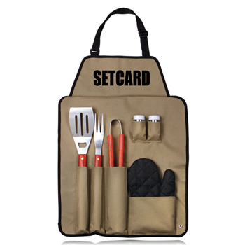 Seven Piece BBQ Apron Set