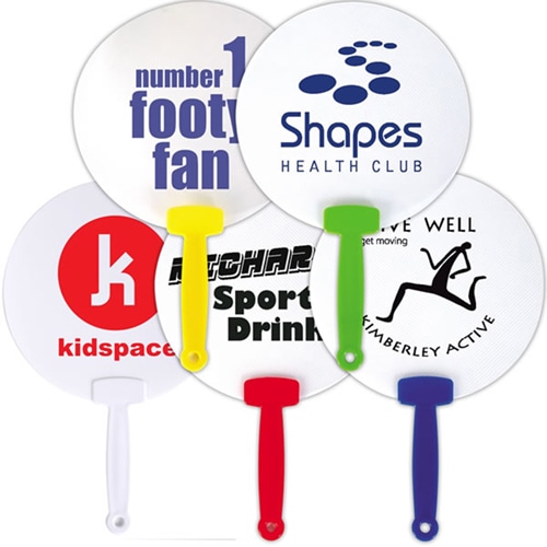 Plastic Curved Hand Fan 