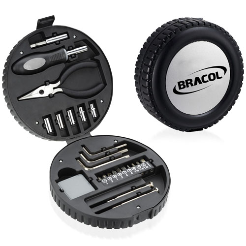 24 Piece Tire Shaped Tool Kit 